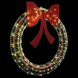 Wreath with 150 LEDs Warm white 121 x 121 x 10 cm PET 42019135