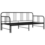 Sofa Bed Frame Black Powder-coated metal 200 x 90 cm mattress size 324752