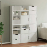 Side Cabinets 6 pcs "ODDA" White 40x24x79 cm Solid Wood Pine 3365355