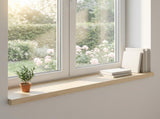 Window Sills 2 pcs White 80 x 30 x 2 cm Solid Oak Wood 42049913