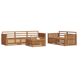 Outdoor Sofa Set 6 pcs Natural Solid Acacia Wood 3373014