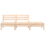Garden Sofa 3-Seater Solid Wood Pine 838033
