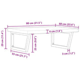 Basin Shelf Wall Mounted Steel and Solid Wood Acacia 3302939