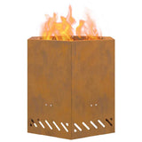 Smokeless Fire Pit Brown 48 x 48 x 51 cm Weathering Steel 858983