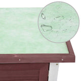 170832 Outdoor Rabbit Hutch 1 Door Brown Wood