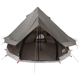 Tipi Tent with Roof Brown Grey 250 x 250 cm Polyester and Steel 42029022