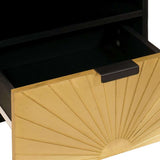 TV Cabinet Black and Gold 70 x 33 x 46 cm Engineered wood 4017829