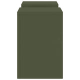 Plant Stand 2 pcs Olive green 24 x 24 x 35 cm Steel 865809