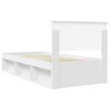 Bed Frame with Headboard White 90 x 200 cm Solid Pine Wood 3410645