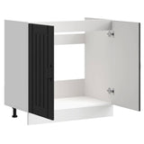 Sink Base Cabinet Lucca Black Engineered Wood 853688