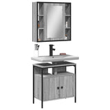 2 Piece Bathroom Furniture Set Grey Sonoma Engineered Wood 3214718