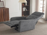 Electric Riser Recliner Chair for Elderly, Dark Grey Fabric Lift & Recline Armchair with Adjustable 02012291