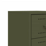 ZNTS Bedside Cabinet Olive Green 36x39x60.5 cm Steel 846466