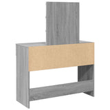 Dressing Table with LED Grey Sonoma 100x40x130 cm 848197