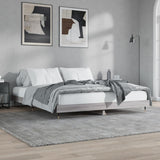 Bed Frame without Mattress Grey Sonoma 160x200 cm Engineered Wood 832131