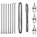 Fence Posts Manual 7 pcs Grey 32mm 150 cm Galvanised steel 42004308