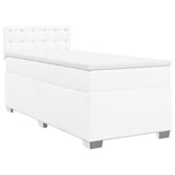 Box Spring Bed with Mattress White 80x200 cm Faux Leather 3286097