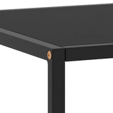 ZNTS Coffee Table Black with Black Glass 100x50x35 cm 322880