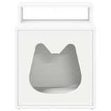 Cat House White 42.5 x 40 x 53.5 cm Engineered Wood 8000689