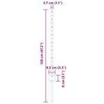 Green Fence Posts 22 pcs Green Metal 3335916