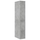 Narrow Bathroom Cupboard with Wheels Concrete Grey Engineered Wood 855298