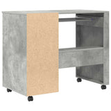 Desk with Wheels Concrete Grey 91 x 50 x 77 cm Engineered Wood 869533
