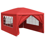 Party Tent 400 x 300 x 255 cm Red PE and Steel 42032347