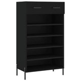Shoe Cabinet Black 60x35x105 cm Engineered Wood 829621