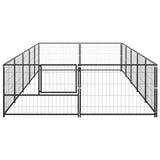 Dog Kennel Black 10 m Steel 3082112
