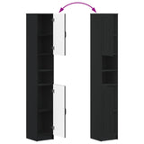 4 Piece Bathroom Cabinet Set UTRECHT Black Engineered Wood 3417973