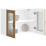 Kitchen Wall Cabinet with Glass Door Lucca Artisan Oak Engineered Wood 853856
