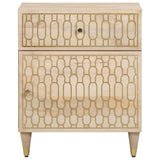 ZNTS Bedside Cabinet 50x33x60 cm Solid Wood Mango 358256