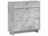Shoe Cabinet EDE 78 x 24 x 103 cm Engineered Wood Concrete Grey 895998