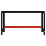 ZNTS Work Bench Frame Metal 150x57x79 cm Black and Red 147929