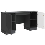 Desk with Shelf Black 142.5 x 50 x 75 cm Engineered Wood 3414622