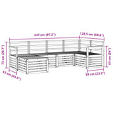 Outdoor Sofa Set 6 pcs White Polyester 3392099