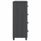 Sideboard HAMAR Dark Grey 79x40x103.5 cm Solid Wood Pine 340426