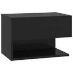 ZNTS Wall-mounted Bedside Cabinets 2 pcs Black 810956