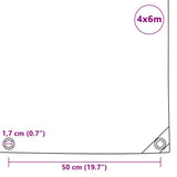 Tarpaulins Grey 4 x 6 m Canvas with PVC Coating 43815