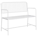 Garden Bench White 104 x 54 x 93cm Steel 42008116