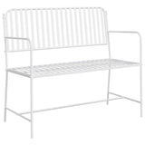 Garden Bench White 104 x 54 x 93cm Steel 42008116