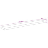 Wall Shelf 160x20x2.5 cm Rectangular Solid Wood Acacia Live Edge 370232