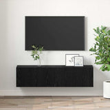 TV Cabinet Set 2 pcs Black 60 x 30 x 30 cm Engineered Wood 875171