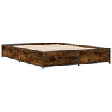 Bed Frame without Mattress Smoked Oak 120x190 cm Small Double 3279864