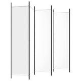 6-Panel Room Divider White 300x200 cm Fabric 350190