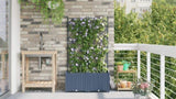 Garden Planter 2 pcs Grey 80 x 40 x 142 cm Plastic 42002874