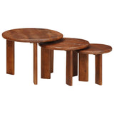 Nesting Coffee Tables 3 pcs Honey Brown Solid Mango Wood 4104660