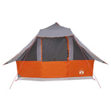 Tipi Tent with Roof Grey and Orange 358 x 296 x 258 cm Taffeta 42000971
