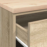 Garage Storage Cabinet Sonoma Oak 60x51x85 cm Solid Wood Pine 860600