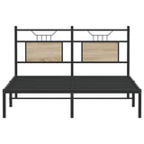 Bed Frame without Mattress Sonoma Oak 137x190 cm Engineered Wood 4106791